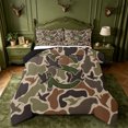 thumbnail image 1 of meiyoeat Camo Pattern Initial S Queen Comforter Set For Boys,Rustic Duck Hunting Comforter Sets Queen,Black Reversible,3Pcs,1 Comforter And 2 Pillowcases, 1 of 7