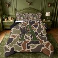 thumbnail image 1 of meiyoeat Camouflage Duck Monogram A Full Size Comforter Sets For Boys,Hunting Themed Initial Bedding Comforter Set,Black Reversible,3 Pieces,1 Comforter and 2 Pillowcases, 1 of 7