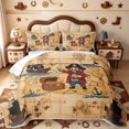 thumbnail image 1 of meiyoeat Cartoon Pirate Adventure Twin Quilt Set,Ship Treasure Chest Twin Coverlet Set For Boys,Beige Brown,2 Pieces,1 Bedspread and 1 Pillowcase, 1 of 7