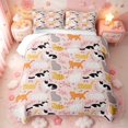thumbnail image 1 of meiyoeat Cherry Blossom Cat Quilt Full,Cute Kitten Pattern Full Bedspread Sets,3 Pieces,1 Coverlet and 2 Pillowcases, 1 of 7