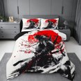thumbnail image 1 of meiyoeat Cherry Blossom Queen Comforter Set For Kids,Japanese Samurai Ink Design Comforter Sets Queen,Black Reversible,3-Piece, 1 of 7