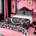 thumbnail image 1 of meiyoeat Classic Leopard Alphabet Print Full Size Sheets For Adults,Fashion Cheetah Initial M Bed Sheets For Kids,4pcs, 1 of 6