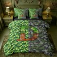 thumbnail image 1 of meiyoeat Classic Plaid Initial D 7 Pieces Full Size Bedding Sets For Boys,Pixel Game Theme Monogrammed Full Size Bed in a Bag,Black Reversible, 1 of 7