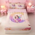 thumbnail image 1 of meiyoeat Colorful Gradient Monogram C Zipper Twin Comforter Sets with Fitted Sheet and 2 Pillowcases,Pastel Flower Zipper Bedding Set For Girl,Pink Reversible,4 Pieces, 1 of 7