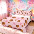 thumbnail image 1 of meiyoeat Cute Basketball Bed Sheets for Girls, Kawaii Pink Bow Star Full Size Sheets, 4-Piece, 1 Flat Sheet, 1 Fitted Sheet and 2 Pillowcases, 1 of 5