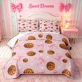 thumbnail image 1 of meiyoeat Cute Basketball Quilt King for Girls, Kawaii Pink Bow Star King Coverlet Set, 3-Piece, 1 Comforter and 2 Pillowcases, 1 of 7
