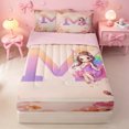 thumbnail image 1 of meiyoeat Cute Princess Zipper Twin Comforter Sets with Fitted Sheet and 2 Pillowcases,Initial Letter M Zipper Bedding Set For Girl,Pink Reversible,4-Piece, 1 of 7