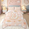 thumbnail image 1 of meiyoeat Cute Rainbow Love Heart Full Size Comforter Sets for Girls, Lovely Star Moon Bedding Comforter Set Peach, Polkadot Reversible, 3 Pieces, 1 Comforter and 2 Pillowcases, 1 of 6