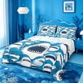 thumbnail image 1 of meiyoeat Cute Shark Bed Sheets,Kawaii Ocean Animal Full Size Sheets For Boys Kids,4pcs, 1 of 6