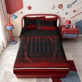 thumbnail image 1 of meiyoeat Dark Monogram O Zipper Queen Comforter Set With Fitted Sheet And 2 Pillowcases,Initial Ombre Art Zipper Bedding Set For Boy,Black Reversible,4Pcs, 1 of 7