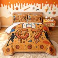 thumbnail image 1 of meiyoeat Dripping Basketball Quilt King for Boys, Orange Number 67 King Coverlet Set, 3-Piece, 1 Comforter and 2 Pillowcases, 1 of 7