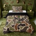 thumbnail image 1 of meiyoeat Duck Hunting Monogram T Twin Comforter Sets For Boys,Camo Pattern Initial Art Bedding Set,Black Reversible,2 Pieces,1 Comforter and 1 Pillowcase, 1 of 7