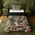thumbnail image 1 of meiyoeat Duck Pattern Monogrammed P Twin Duvet Cover For Boys,Camo Hunting Initial Print Twin Bedding,Black Reversible,2 Pieces,1 Duvet Cover and 1 Pillowcase, 1 of 6