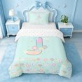 thumbnail image 1 of meiyoeat Floral Gradient Initial J Twin Duvet Cover,Pastel Rainbow Monogram Art Twin Bedding For Girl,Reversible,2pcs,1 Duvet Cover and 1 Pillowcase, 1 of 6