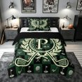 thumbnail image 1 of meiyoeat Golf Letter P Twin Comforter Sets for Men Women, Sports Monogram Bedding Set, Black Reversible, 2-Piece, 1 Comforter and 1 Pillowcase, 1 of 6