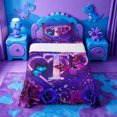 thumbnail image 1 of meiyoeat Gradient Neon Initial T Twin Sheets,Rustic Plant Floral Bedding For Girl,3 Pieces,1 Fitted Sheet and 1 Pillowcase, 1 of 6
