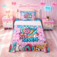 thumbnail image 1 of meiyoeat Graffiti 67 Number Baseball Twin Sheets for Girls, Sprinkle Dessert Drip Bedding, 3 Pieces, 1 Flat Sheet, 1 Fitted Sheet and 1 Pillowcase, 1 of 5