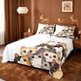thumbnail image 1 of meiyoeat Hello Cat Bed Sheets,Cute Print Full Size Sheets For Girl,4pcs,1 Flat Sheet,1 Fitted Sheet and 2 Pillowcases, 1 of 6