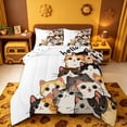 thumbnail image 1 of meiyoeat Hello Cat Full Size Comforter Sets,Cute Print Bedding Comforter Set For Girl,Reversible,3pcs,1 Comforter and 2 Pillowcases, 1 of 7
