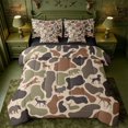 thumbnail image 1 of meiyoeat Hunting Camo Animal 7-Piece King Bedding For Adult,Jungle Wildlife Deer Bear King Bed in a Bag For Kids,Black Reversible, 1 of 7