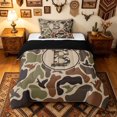 thumbnail image 1 of meiyoeat Hunting Camo B Letter Twin Comforter Sets for Boys Men, Farmhouse Wildlife Duck Print Bedding Set, Black Reversible, 2 Pieces, 1 Comforter and 1 Pillowcase, 1 of 6