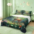thumbnail image 1 of meiyoeat Jungle Animal Elk Bed Sheets For Girls,Colorful Cute Flowers Full Size Sheets For Kids,4-Piece, 1 of 6