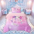 thumbnail image 1 of meiyoeat Kawaii Axolotl Letter Twin Comforter Sets for Boys Girls, Galaxy Animal Bedding Set, Pink Purple, Pink Reversible, 2 Pieces, 1 Comforter and 1 Pillowcase, 1 of 6