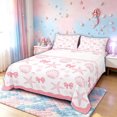 thumbnail image 1 of meiyoeat Kawaii Coastal Bowknot Bed Sheets for Girls, Pink Sea Shell Starfish Full Size Sheets, 4pcs, 1 Flat Sheet, 1 Fitted Sheet and 2 Pillowcases, 1 of 5