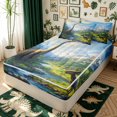 thumbnail image 1 of meiyoeat Kawaii Dinosaur Animal Zipper Twin Comforter Sets with Fitted Sheet and 2 Pillowcases for Girls Boys Teens, Nature Wildlife Zipper Bedding Set, Grey Reversible, 4 Pieces, 1 of 7