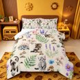 thumbnail image 1 of meiyoeat Kawaii Kitten King Size Comforter Sets,Watercolor Floral Rustic Mushroom Comforters King Size For Girl,Reversible,3Pcs,1 Comforter And 2 Pillowcases, 1 of 7