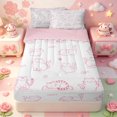 thumbnail image 1 of meiyoeat Mixed Pink Cat Cute Zipper Full Size Comforter Sets with Fitted Sheet and 2 Pillowcases,Girly Kitten Pattern Zipper Bedding Set,Pink Reversible,4-Piece, 1 of 7