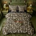 thumbnail image 1 of meiyoeat Personalized Camo Letter S 7pcs Queen Bedding For Boy,Vintage Camouflage Alphabet Print Bedding Comforter Set Queen,Black Reversible, 1 of 7