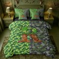 thumbnail image 1 of meiyoeat Personalized Pixelated Monogram R 7-Piece Twin Bedding For Boys,Geometric Plaid Buffalo Initial Bedding Comforter Set,Black Reversible, 1 of 7