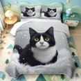thumbnail image 1 of meiyoeat Pet Cat Bed Spread Queen,Cute Animal Kitten Queen Coverlet Set,3 Pieces,1 Quilt and 2 Pillowcases, 1 of 7