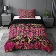 thumbnail image 1 of meiyoeat Pink Camo Print Twin Comforter Sets For Adults,Rustic Farmhouse Hunting Bedding Set For Women,Black Reversible,2Pcs, 1 of 7