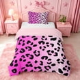 thumbnail image 1 of meiyoeat Pink Cheetah Print Twin Duvet Cover,Girly Animal Leopard Pattern Twin Bedding For Girl,Reversible,2 Pieces,1 Duvet Cover and 1 Pillowcase, 1 of 6