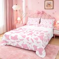 thumbnail image 1 of meiyoeat Pink Cow Print Bed Sheets,Girly Bow Full Size Sheets For Girl,4-Piece,1 Flat Sheet,1 Fitted Sheet and 2 Pillowcases, 1 of 6