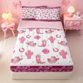 thumbnail image 1 of meiyoeat Pink Cowboy Paisley Zipper Twin Comforter Sets with Fitted Sheet and 2 Pillowcases,Girly Western Pattern Zipper Bedding Set For Girl,Reversible,4-Piece, 1 of 7
