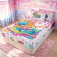 thumbnail image 1 of meiyoeat Pink Ice Cream Baseball Zipper Twin Comforter Sets with Fitted Sheet and 2 Pillowcases for Girls, Drip Sport Sneaker Bat Zipper Bedding Set, Pink Reversible, 4 Pieces, 1 of 7