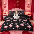 thumbnail image 1 of meiyoeat Pink Wild Flamingo Bedding,Tropical Animal Theme Duvet Cover Full For Girl,Reversible,3pcs,1 Duvet Cover and 2 Pillowcases, 1 of 6