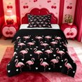 thumbnail image 1 of meiyoeat Pink Wild Flamingo Twin Comforter Sets,Tropical Animal Theme Bedding Set For Girl,Reversible,2 Pieces,1 Comforter and 1 Pillowcase, 1 of 7