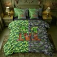 thumbnail image 1 of meiyoeat Pixel Gamepad Games 7-Piece Twin Bedding For Boys,Grid Miner Theme Initial Alphabet M Bedding Comforter Set,Black Reversible, 1 of 7