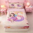 thumbnail image 1 of meiyoeat Rainbow Initial Letter S Zipper Twin Comforter Sets with Fitted Sheet and 2 Pillowcases,Cute Rustic Plant Floral Zipper Bedding Set For Girl,Pink Reversible,4-Piece, 1 of 7