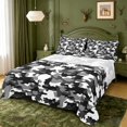 thumbnail image 1 of meiyoeat Retro Camouflage Theme King Sheets For Kids,Green Geometric Camo Bedding,4-Piece, 1 of 6