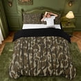 thumbnail image 1 of meiyoeat Rustic Camouflage Print Duvet Cover King For Kids,Retro Farmhouse Camo Hunting King Bedding For Boys,Black Reversible,3 Pieces(No Comforter), 1 of 6