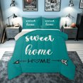 thumbnail image 1 of meiyoeat Rustic Home Sweet Full Size Comforter Sets for Adults Men Women, Arrow Quote Bedding Comforter Set, Teal, Grey Reversible, 3-Piece, 1 Comforter and 2 Pillowcases, 1 of 6