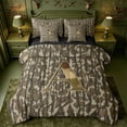thumbnail image 1 of meiyoeat Rustic Hunting Camo 7pcs Queen Bedding For Boys,Green Initial Letter A Bedding Comforter Set Queen For Men,Black Reversible, 1 of 7