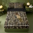 thumbnail image 1 of meiyoeat Rustic Hunting Camo Zipper Twin Comforter Sets with Fitted Sheet and 2 Pillowcases For Boys,Green Initial Letter A Zipper Bedding Set For Men,Black Reversible,4-Piece, 1 of 7