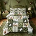 thumbnail image 1 of meiyoeat Rustic Mallard Duck Full Size Comforter Sets For Boys,Wild Deer Green Camo Print Bedding Comforter Set For Kids,Light Gray Reversible,3pcs, 1 of 7