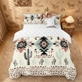thumbnail image 1 of meiyoeat Rustic Western Aztec Print Duvet Cover Queen For Adults,Desert Botanical Cactus Queen Bedding For Men Women,Reversible,3-Piece(No Comforter), 1 of 6